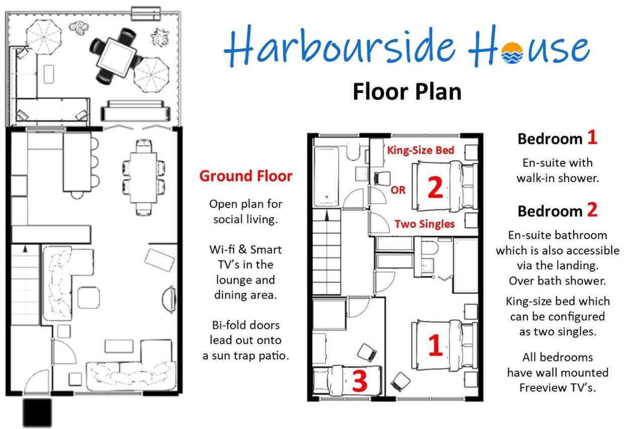 Harbourside House - Great Location - Parking - 2 En-Suites - Sleeps 5 Plus 1 Poole Exterior foto